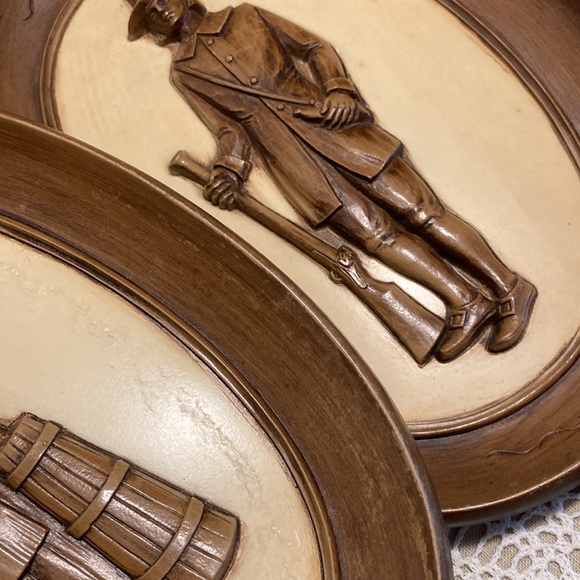 Vintage Pilgrim Plaques Ornate Frames - Picture 12 of 16